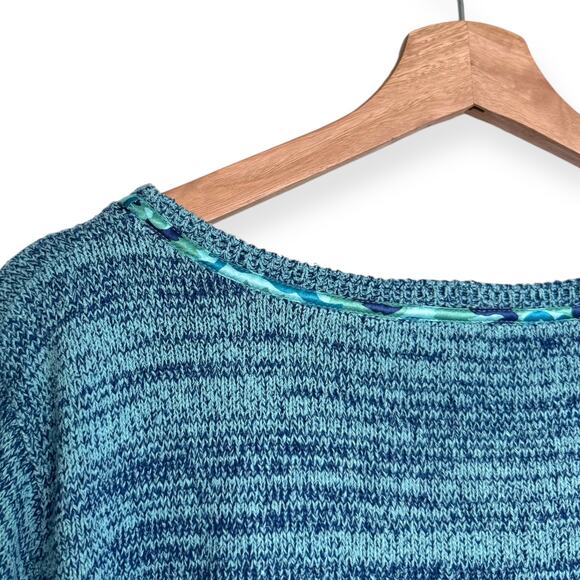 KOOS Of Course! 100% Silk Space Dye Artsy Tunic Sweater Women's Size 1X - Picture 9 of 10